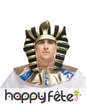 Coiffe dorée et noir de Pharaon