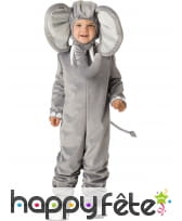 Combinaison d'éléphant gris pour enfant