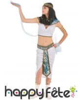 Costume d'égyptienne blanc avec voilages