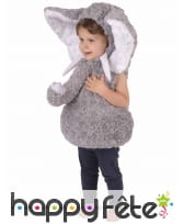 Costume d'éléphant gris en peluche pour enfant, image 1