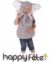Costume d'éléphant gris en peluche pour enfant, image 3