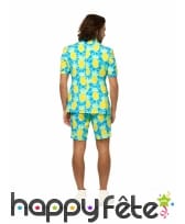Costume d'été 3 pièces motif ananas pour homme, image 2