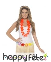 Collier de fleurs orange Hawaïen, image 1