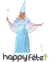 Costume de fée bleue en satin