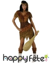 Costume de femme préhistorique motifs léopard