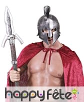 Casque de gladiateur en plastique effet métallique