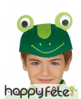 Coiffe de grenouille rigolote pour enfant