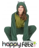 Combinaison de grenouille pour femme, avec capuche