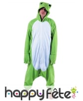 Combinaison de grenouille verte pour adulte