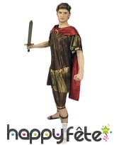 Costume de gladiateur marron or pour homme