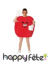 Costume de gros bonbon rouge