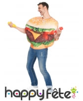 Costume de hamburger pour adulte, image 1