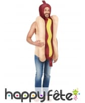 Costume de hot dog saucisse