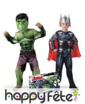 Costumes de Hulk et Thor pour enfant en coffret