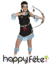 Costume d'indienne avec franges bleues