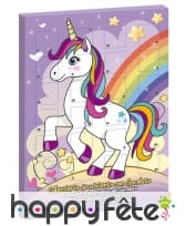 Calendrier de l'avent Licorne et arc-en-ciel