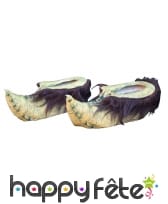 Chaussures de lutin en fausse peau et poils