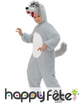 Combinaison de loup gris pour enfant
