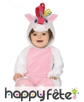 Costume de licorne avec capuche et chaussons,bébé