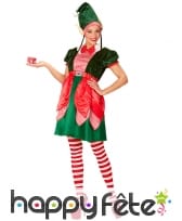 Costume de lutin assistante du Père Noël femme