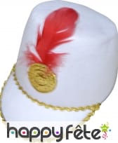 Chapeau de majorette blanc