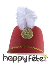 Chapeau de majorette rouge