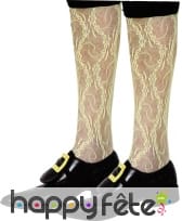 Chaussettes de marquis en dentelles ivoire