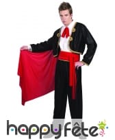 Costume de matador noir et rouge, image 3