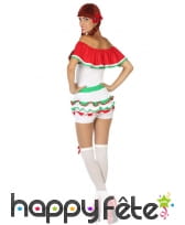 Costume de mexicaine en shorty pour femme, image 1