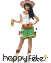 Costume de mexicaine tequila shooter