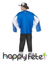 Costume de mousquetaire bleu pour adulte, image 3