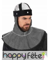 Cotte de mailles et casque de chevalier adulte, image 1
