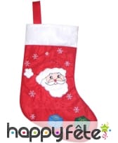 Chaussette de Noël brodée et lumineuse