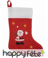 Chaussette de Noël décorative imprimé père noël