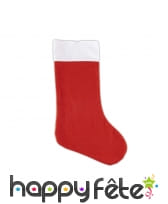 Chaussette de Noël rouge unie