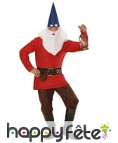 Costume de nain rouge pour homme