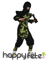 Costume de ninja pour enfant motifs camouflage