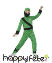 Costume de ninja vert pour enfant