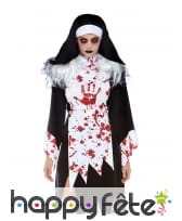 Costume de nonne ensanglanté pour adulte