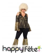 Costume disco noir or grande taille pour femme, image 1