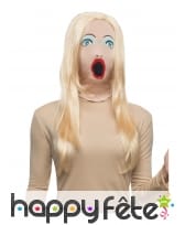 Cagoule de poupée gonflable avec cheveux, image 2