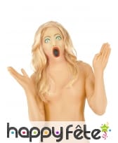 Cagoule de poupée gonflable avec cheveux