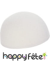 Calot de pierrot blanc sans pompon