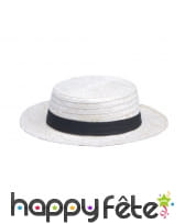 Canotier de paille naturelle