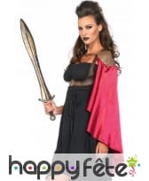 Cape de princesse guerri&egrave;re rouge satin&eacute;, image 1