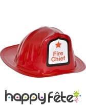 Casque de pompier adulte en plastique