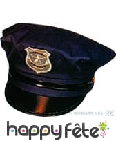 Casquette de police américaine noire