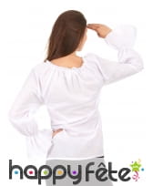 Chemise de piratesse blanche manches longues, image 1