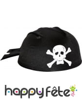 Coiffe de pirate avec tête de mort