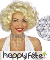 Collier de perles argentées, image 1